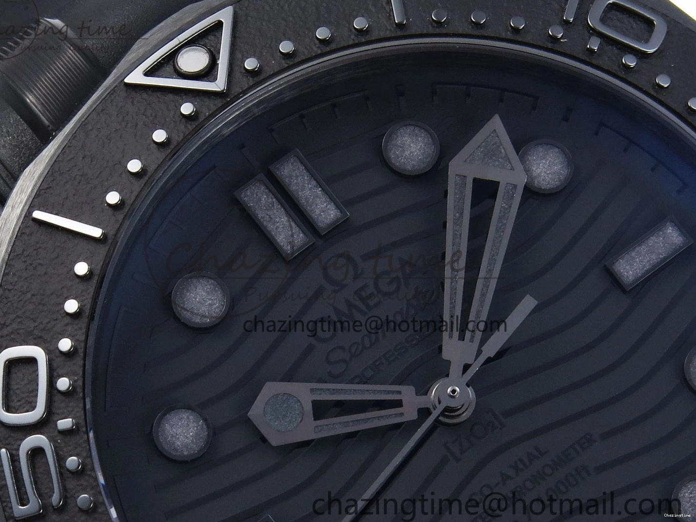 0316 SEAMASTER 300M 43.5MM BLACK CERAMIC VSF 1:1 BEST EDITION BLACK DIAL ON BLACK RUBBER STRAP A FashionForward 7766